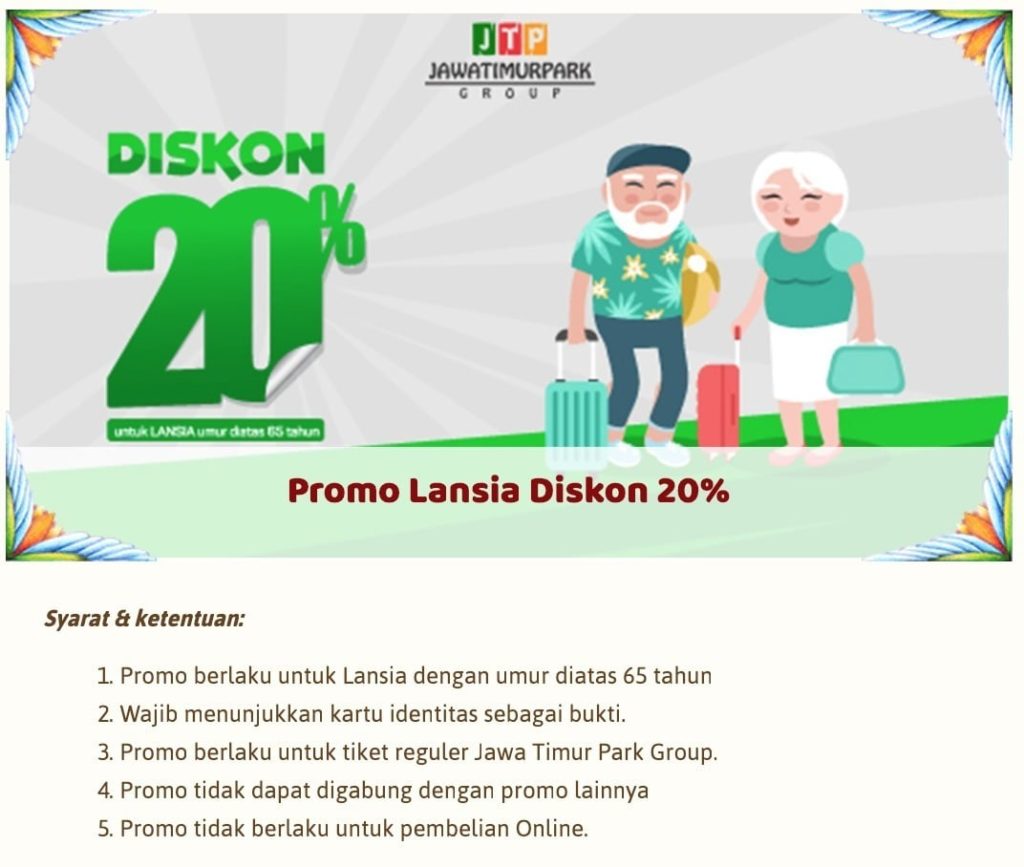 Promo Tiket Jatim Park 1 untuk Lansia